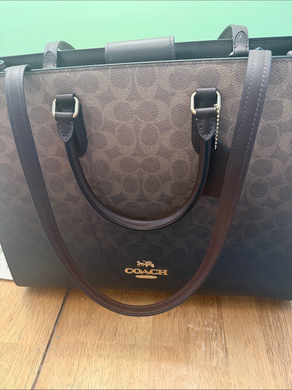 COACH Maggie Ombre tote large size EUC